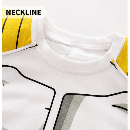 Spring and Autumn Tops+Pants 100% Cotton Long Sleeve Boys Clothes Costume Print Cartoon Cosplay Outfit Cool Trendy Children Kids