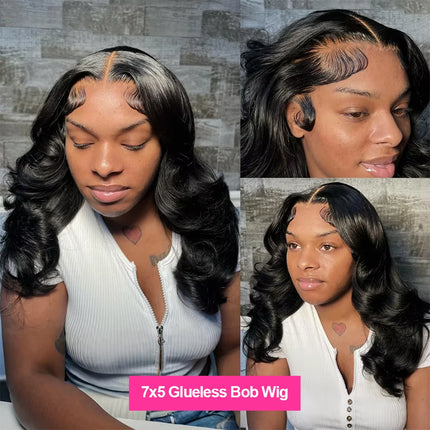 Cexxy Bob Wig Body Wave 13x4 Glueless Wigs Human Hair Short Human Hair 7x5 Glueless Wigs Human Hair Brazilian Wig For Women