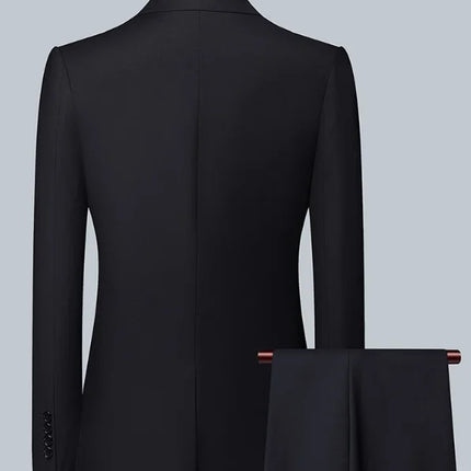 Men's Solid Color Business Suit 2025 High Quality Fashion Banquet Wedding Trend Groom Best Man Single 3/2/1
