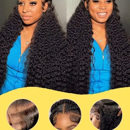 200 Density 13X4 13x16 Hd Lace Frontal Curly Human Hair Wig 30 Inch Brazilian For Women Transparent Lace Front Human Hair Wigs