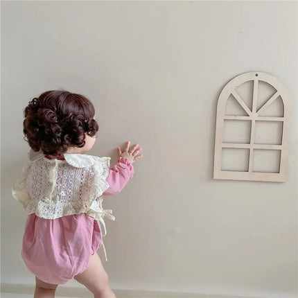 Wooden Hanger Pendant – Alphabet, Window & House Design Wall Decor for Kids’ Room