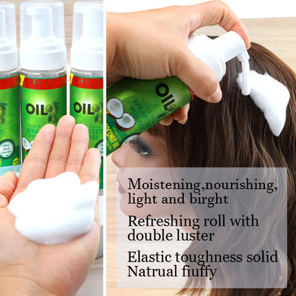 Olive Oil Hold & Shine Wrap/Set Mousse And Hd Wig Cap 100Ml Soft Curly Hair Mousse Wavy Braids Hair Wrapping Foam Good Smell