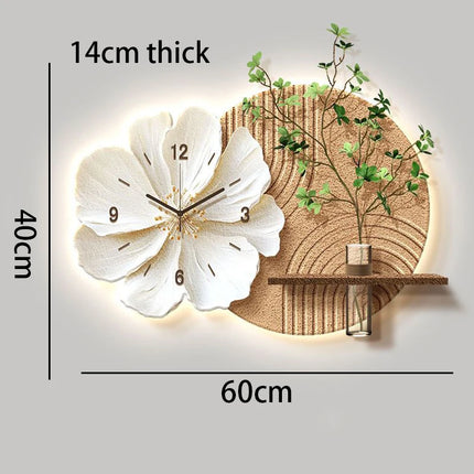 Creative Wall Clock Modern Living Room Wal Ladhesive Watch Nordic Interior LED Luminous Clocks Bedroom Large Clock Noiseless