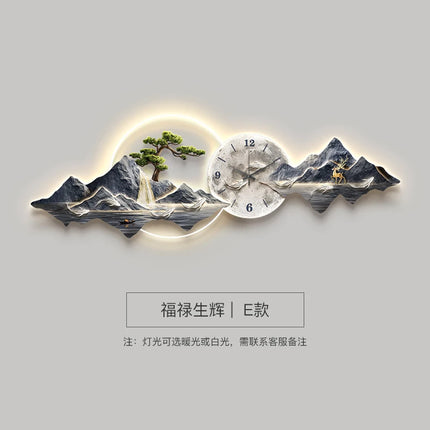 Living Room Wall Clocks Art Mural Luxury Large Aesthetic Modern Wall Watch Creative Large Silent Reloj De Pared Home Decoration