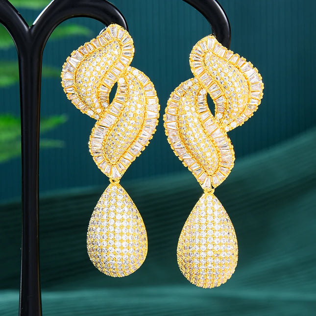 GODKI Famous Brand 3pcs Ball African Dubai Jewelry Sets For Women Wedding Party Zircon Wedding Lagos Bridal Jewelry Gift