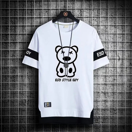 Summer Casual Graphics T Shirts For Men Japan Fashion Streetwear Print T Shirt  Harajuku Short Sleeve Tops Tees Men Clothing