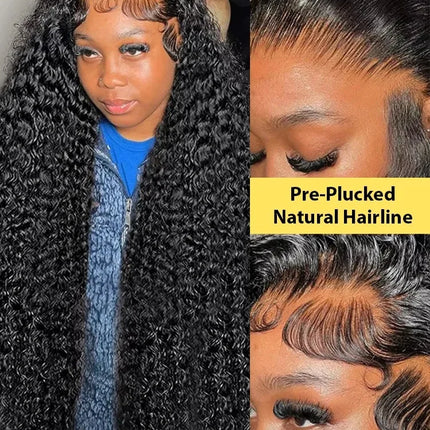 200 Density 13X4 13x16 Hd Lace Frontal Curly Human Hair Wig 30 Inch Brazilian For Women Transparent Lace Front Human Hair Wigs