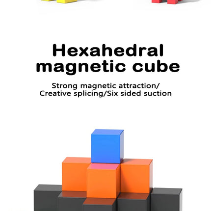 Magnetic cube tile children's toys, magnetic modeling building toys for toddlers, preschool learning, sensory STEM toys, creativ