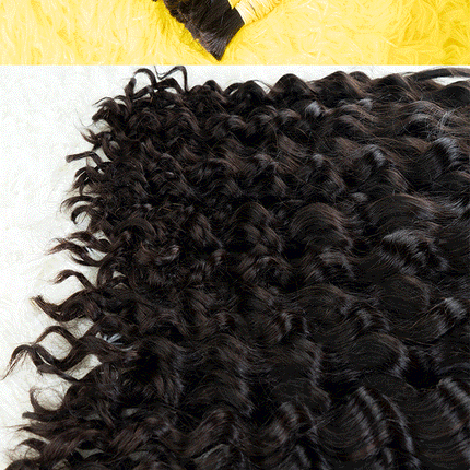 Indian Hair Loose Deep 100% Remy Hair Extensions Unprocessed No Weft Human Hair Bulks Weaving Hair for Women Braiding Seamless