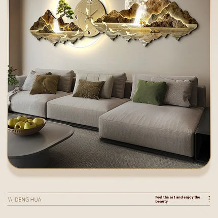 Large Illuminated Wall Clock Silent Nordic European Luxury Art Wall Clock Design Modern Orologi Da Parete Home Decoration