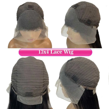 200%Brazilian Body Wave Bob Wig Lace Frontal Wig Human Hair Natural Hairline Short Wavy 13x4 Lace Front Wig Preplucked Remy Hair