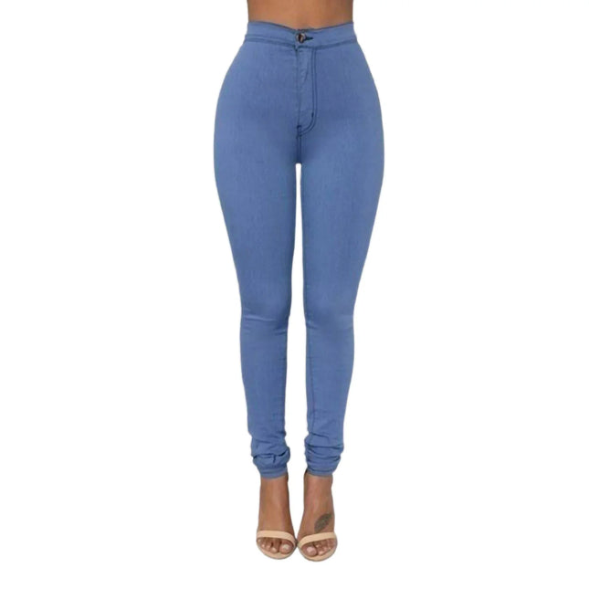 Hot Women Pencil Stretch Slim Denim Skinny Jeans Pants High Waist Jeans Trousers
