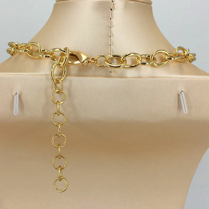 2022 Hot Selling Brazilian Dubai Italian Gold Plated Jewelry Women's Wedding Party Banquet Big Pendant Jewelry Sets FHK13725