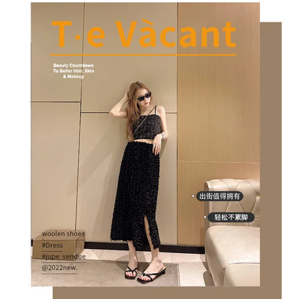 Flip-flops, Women Wear 2024 New Summer Half - Toe Sandals, Fashion Casual Mid-heel Chunky Sandals, Women's Shoes