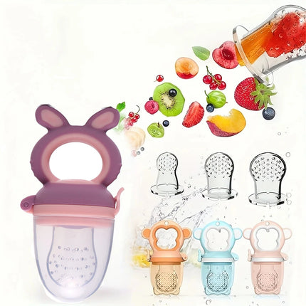 Baby Food Feeding Spoon Juice Extractor Pacifier cup Molars Baby feeding bottle Silicone Gum Fruit Vegetable Bite Eat Auxiliary