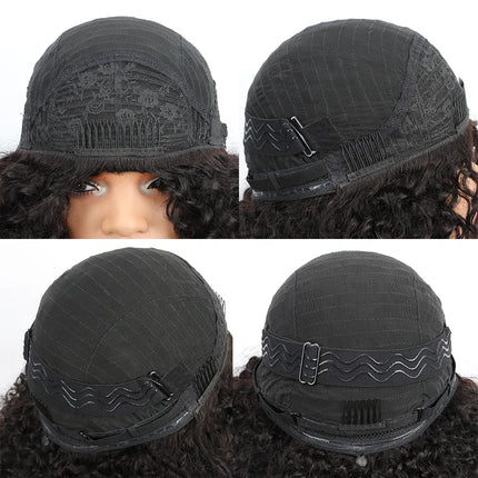 250% Density Kinky Curly Half Wigs Human Hair Seamless Flip Over Half Wig Beginner Friendly Curly Wigs for Black Women