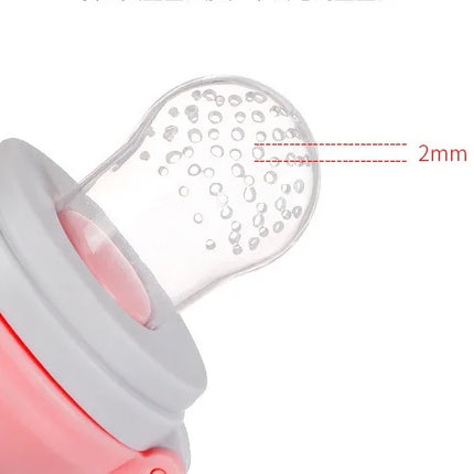 Baby Food Feeding Spoon Juice Extractor Pacifier cup Molars Baby feeding bottle Silicone Gum Fruit Vegetable Bite Eat Auxiliary
