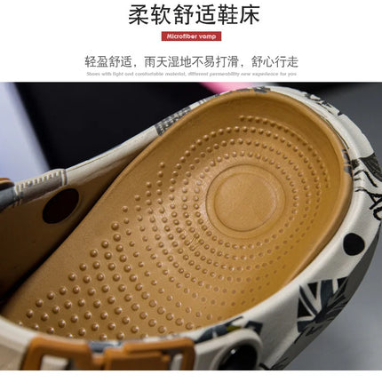 New Men Clogs Luxury Design Summer Shoes Sandals Daily Walking Beach Indoor Footwear Size 39-46 Comfortable Men Shoes Slippers