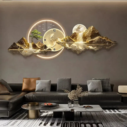 Design Luxury Wall Clocks Living Room Led Aesthetic Minimalist Wall Watch Silent Fashion Nordic Horloge Murale Home Decoration