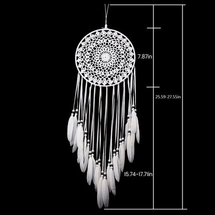 Handmade Dream Catcher – Boho Feather Pendant Wall Decor for Bedroom, Kids’ Room & Car