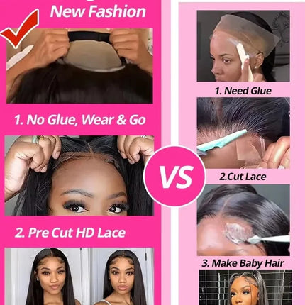 Linktowig 30 40 Inch Bone Straight Human Hair Wigs 13x6 HD Lace Frontal Wig Straight Lace Front Wigs Human Hair 5x5 Glueless Wig