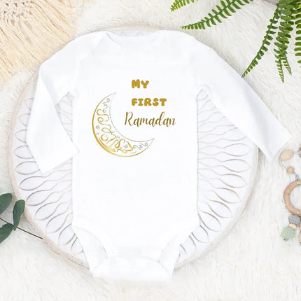 Baby Eid Romper My First Ramadan Newborn Outfit Toddler Ramadan Clothes Infant Eid Bodysuits Baby Shower Keepsake Gifts