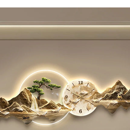 Living Room Wall Clocks Art Mural Luxury Large Aesthetic Modern Wall Watch Creative Large Silent Reloj De Pared Home Decoration