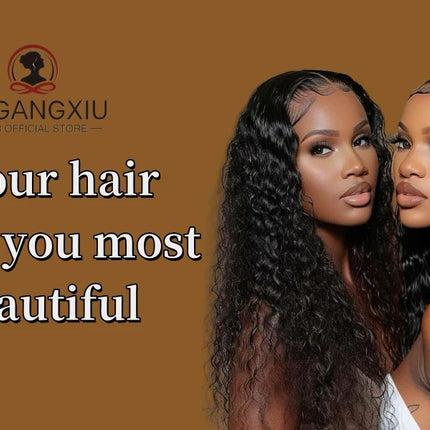 Water Wave Human Hair Wigs With Bangs For Women Full Machine Made 30 Inches Deep Curly Fringe Wig Glueless Wigs Natual Color