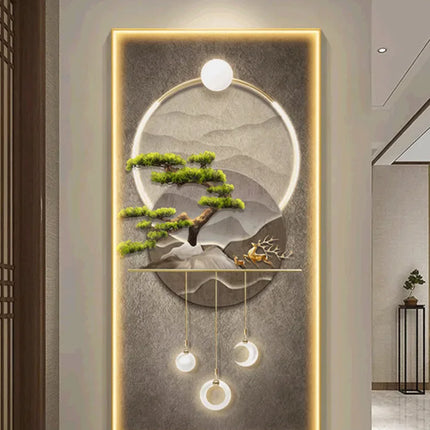 Light and shadow porch decorative wall painting Modern Painting Living Room Home Decoration 50*105cm decoration wall paste