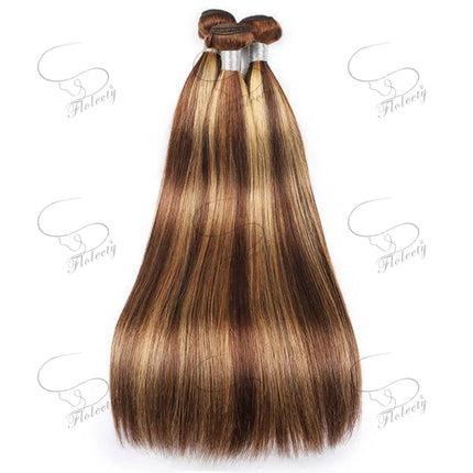 Highlight P4/27 Straight Human Hair Bundles Hair Weave Brazilian Hair Omber Color Bundles 10-32 Inches Hair Extensions 1/3/4 Pcs