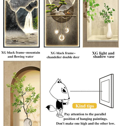 Light and shadow porch decorative wall painting Modern Painting Living Room Home Decoration 50*105cm decoration wall paste