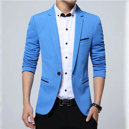 Brand Men's Casual Blazer 2025 Autumn New Fashion Slim Business Suit Coat Gentleman High-quality Men's Clothing Homme M~5XL