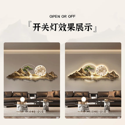 Living Room Wall Clocks Art Mural Luxury Large Aesthetic Modern Wall Watch Creative Large Silent Reloj De Pared Home Decoration