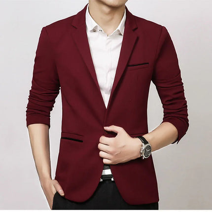 Brand Men's Casual Blazer 2025 Autumn New Fashion Slim Business Suit Coat Gentleman High-quality Men's Clothing Homme M~5XL