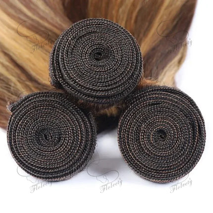 Highlight P4/27 Straight Human Hair Bundles Hair Weave Brazilian Hair Omber Color Bundles 10-32 Inches Hair Extensions 1/3/4 Pcs