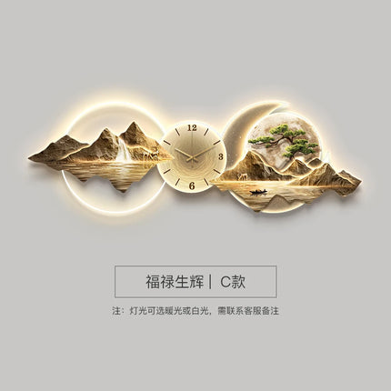 Living Room Wall Clocks Art Mural Luxury Large Aesthetic Modern Wall Watch Creative Large Silent Reloj De Pared Home Decoration