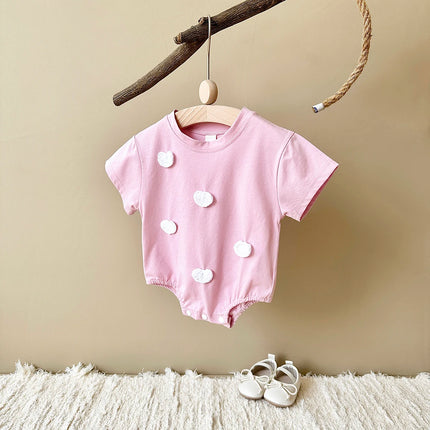 New Baby Boys Clothes Newborn Infant Baby Boy Girl Romper 3D Clouds, Hearts, Flowers Patchwork Jumpsuit Summer Baby Clothes