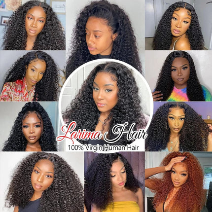 13x4 Kinky Curly Lace Front Wigs for Women Human Hair Pre Plucked With Baby Hair Transparent Lace Frontal Wigs Kinky Curly Wigs