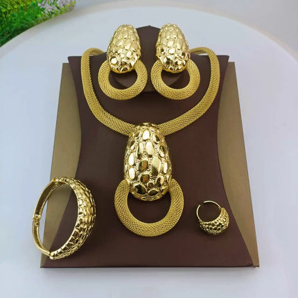 EMMA Jewellery Luxury Necklace Jewelry Sets For Women Dubai Gold Color African Arabic Wedding Bridal Collection Sets