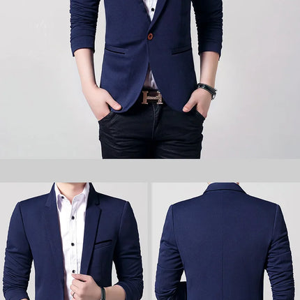 Brand Men's Casual Blazer 2025 Autumn New Fashion Slim Business Suit Coat Gentleman High-quality Men's Clothing Homme M~5XL