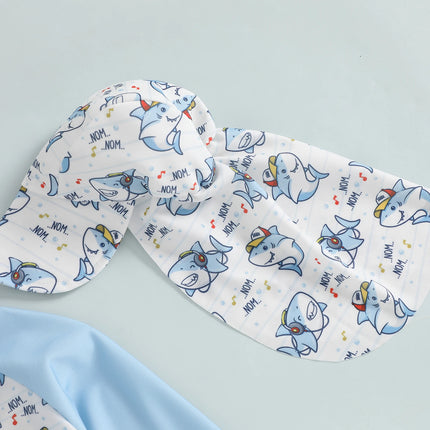 Toddler Baby Boys Swimsuit with Swim Cap Infant Rash Guard Summer Dinosaur/Shark Print Long Sleeve Zip Bathing Suit Beachwear