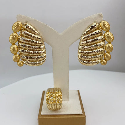 Brazilian Simple Style Big Bold Necklace Luxury Quality African Bride Jewelry Set For Women Party Gifts FHK22874