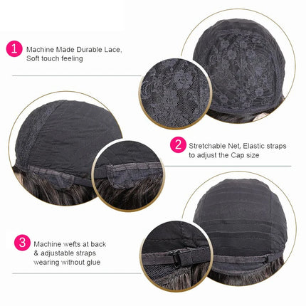 Body Wave Human Hair Wigs With Bangs For Women Full Machine Made Fringe Wig Pre Plucked Cheap Hair Wigs On Sale Clearance