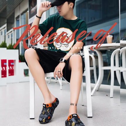 New Men Clogs Luxury Design Summer Shoes Sandals Daily Walking Beach Indoor Footwear Size 39-46 Comfortable Men Shoes Slippers