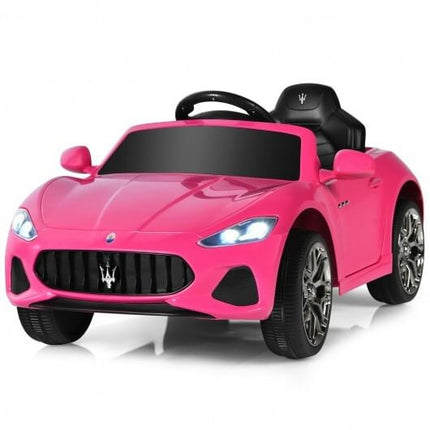 12V Kids Ride-On Car with Remote Control and Lights-Pink-14