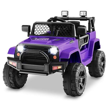 12V Kids Ride On Truck with Remote Control and Headlights-Black-21