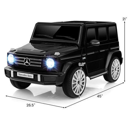 12V Battery Powered Mercedes-Benz G500 Kids Ride-on Car-White-5