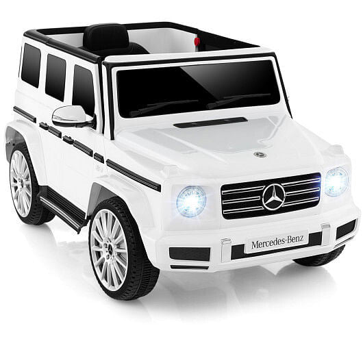 12V Battery Powered Mercedes-Benz G500 Kids Ride-on Car-White-1