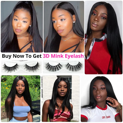 Bone Straight Human Hair Bundles with 13x4 Lace Frontal Tissage Straight Brazilian Weave Bundles With Closure 4x4 with Bundles