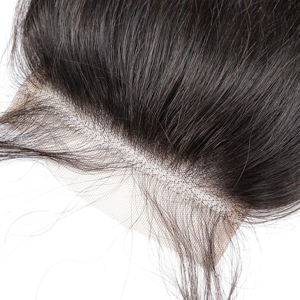 Bone Straight Human Hair Bundles with 13x4 Lace Frontal Tissage Straight Brazilian Weave Bundles With Closure 4x4 with Bundles